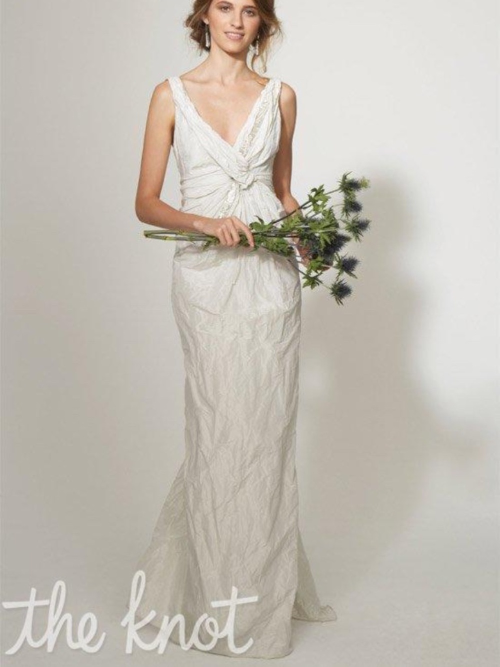 NICOLE MILLER BEADED EMBELLISHED BRIDAL WEDDING DRESS SIZE 10 $990 EK0033